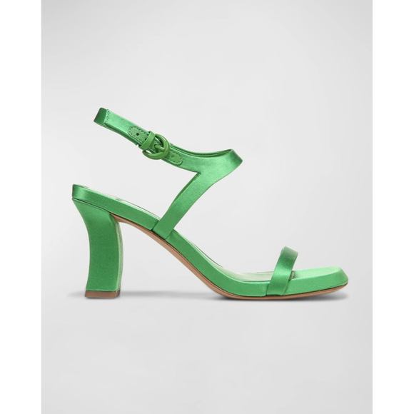Vince Shoes - Women's Vince Green Luella-2 Satin Block Heel Sandals Size 9